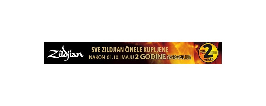 2 godine garancije na Zildjian činele