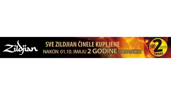 2 godine garancije na Zildjian činele
