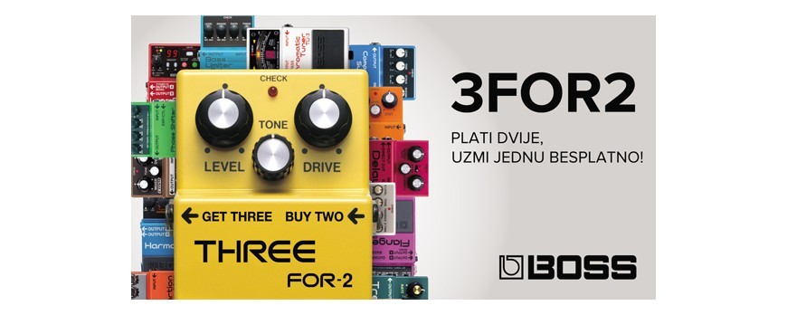 BOSS 3 za 2 - Kupi 2 pedale jednu dobivaš besplatno