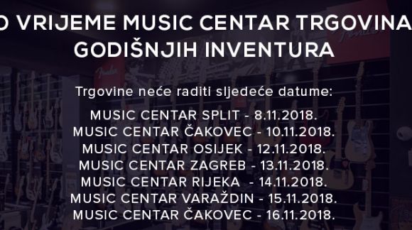 Godišnje inventure u Music Centrima