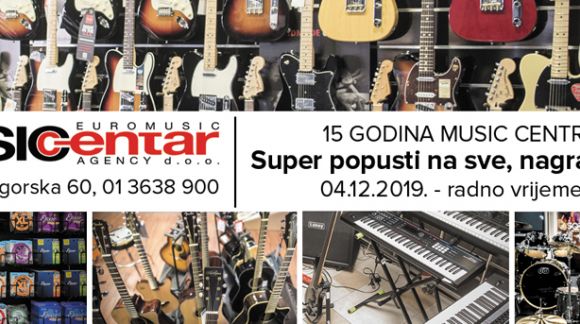 15 godina Music Centra Zagreb - super popusti i nagradne igre samo 4. prosinca u poslovnici Zagreb