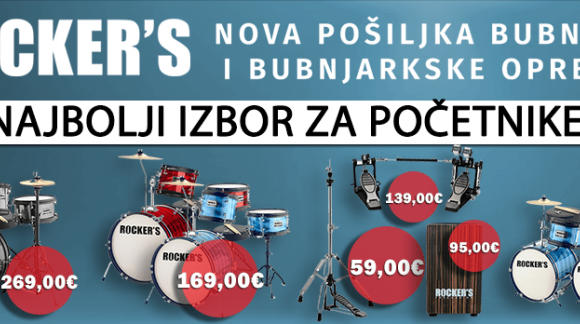 Nova pošiljka ROCKER'S bubnjeva i bubnjarske opreme!