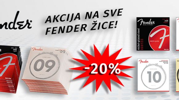 AKCIJA -20% na SVE Fender žice