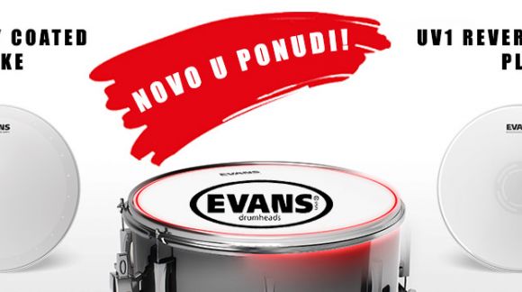 NOVO! - Evans HD Dry Coated & UV1 Reverse Dot plastike